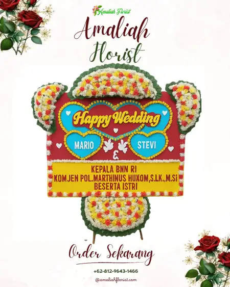 Papan Bunga Pernikahan Goto