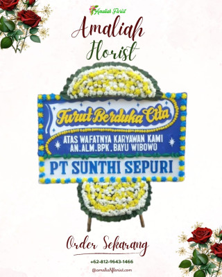 Papan Bunga Duka di Goto