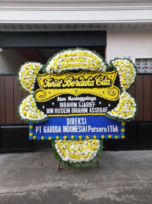 Papan Bunga Duka di Goto