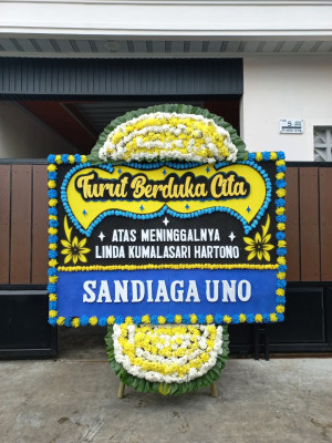 Papan Bunga Duka di Goto